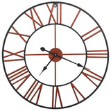Horloge murale vidaxl 58 cm rouge métallique