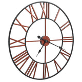 Horloge murale vidaxl 58 cm rouge métallique