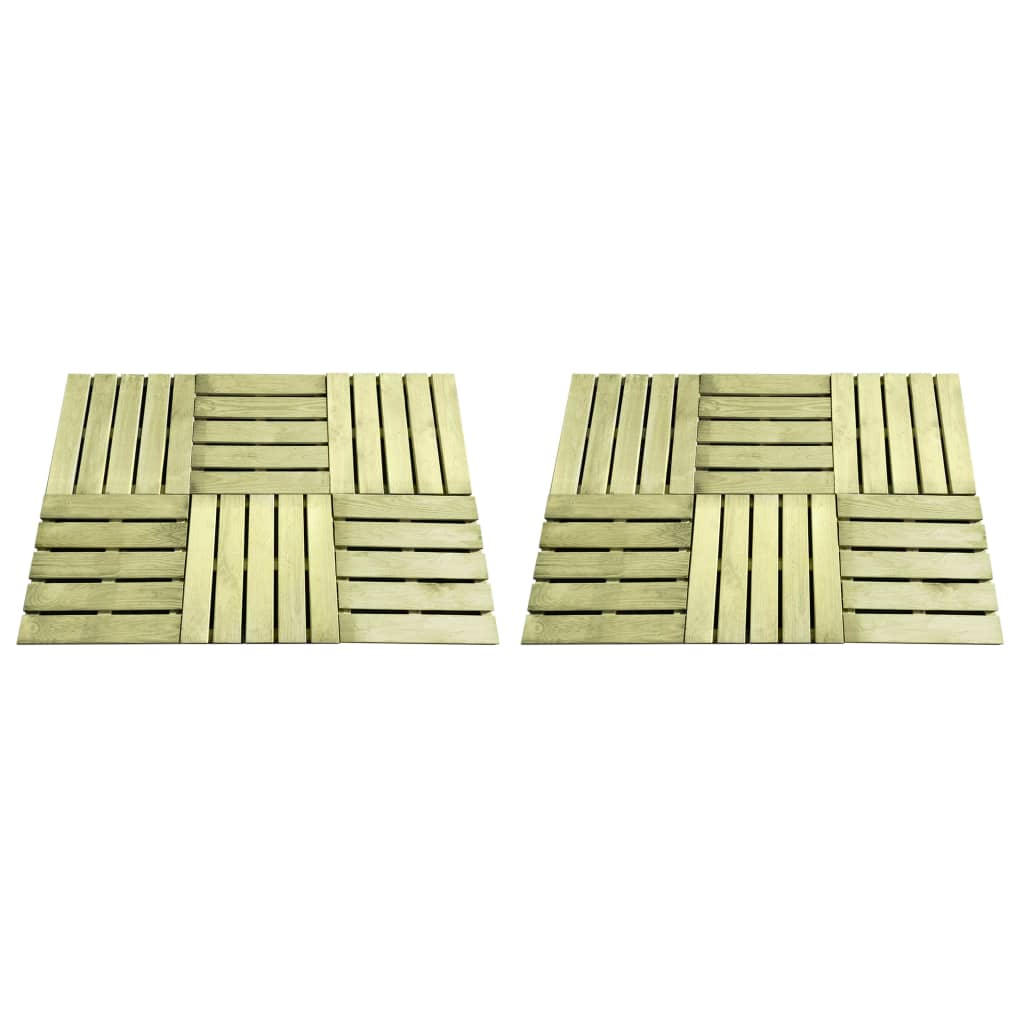 Vidaxl 12 st terrasse tuiles 50x50 cm en bois vert