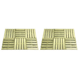 Vidaxl 12 st terrasse tuiles 50x50 cm en bois vert