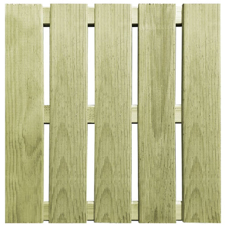 Vidaxl 12 st terrasse tuiles 50x50 cm en bois vert