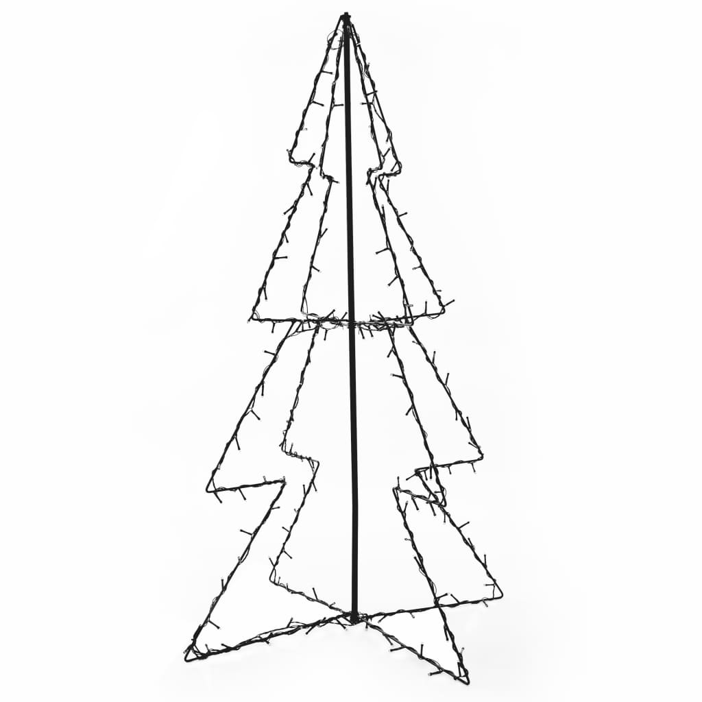 Vidaxl Kegelkerstboom 160 LED znotraj in zunaj 78x120 cm