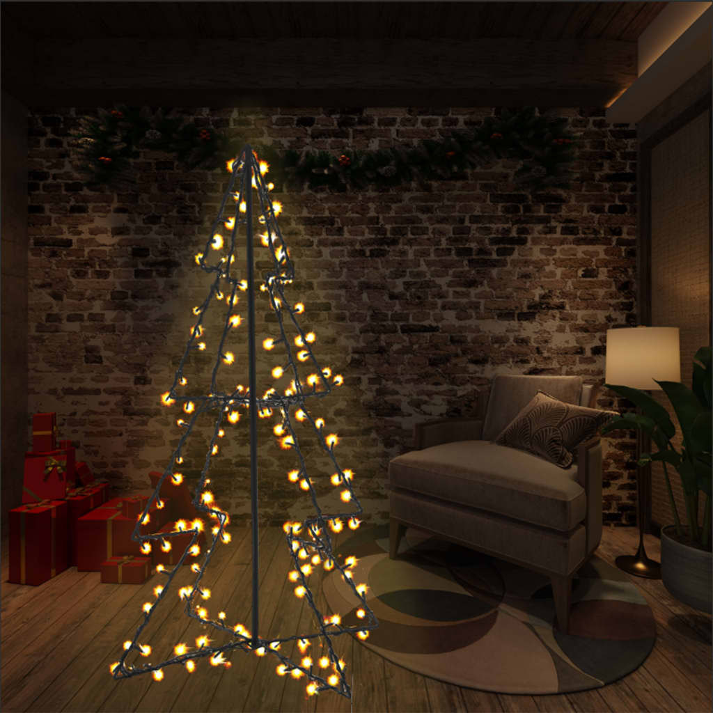 Vidaxl kegelkerstboom 160 diod LED wewnątrz i na zewnątrz 78x120 cm