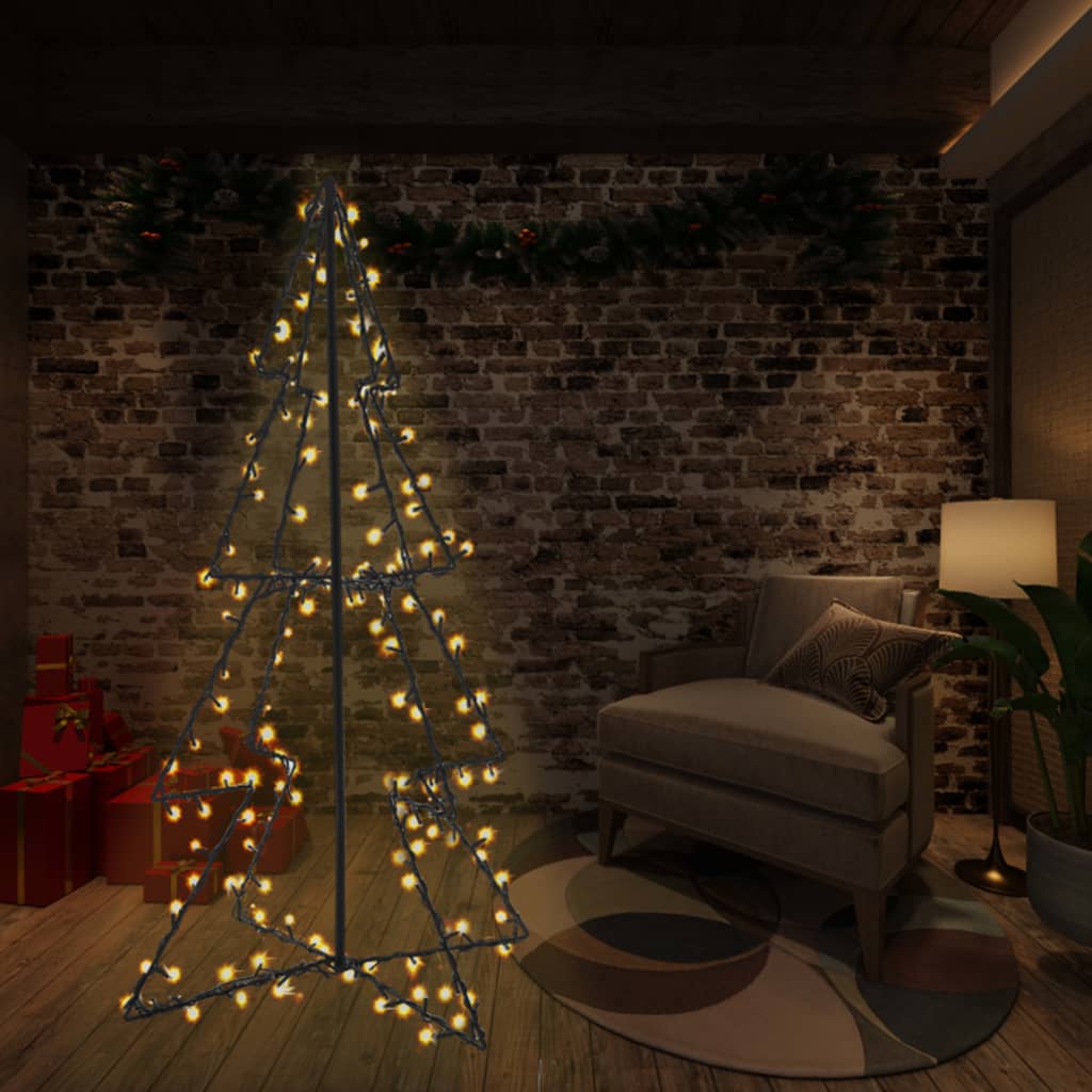 Vidaxl Kegelkerstboom 240 LED -er i og utenfor 115x150 cm