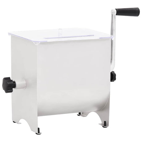 Vidaxl Viande Mixer avec couvercle en acier en acier inoxydable manuellement coloré