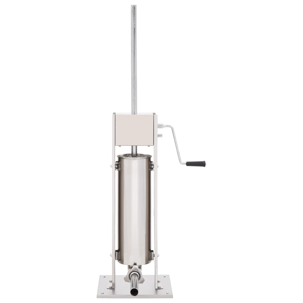 Vidaxl Wurstfüllhandbuch 7 l Edelstahl Silberfarbe