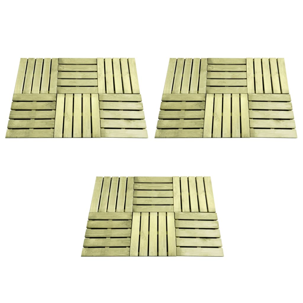 Vidaxl 18 st terrasse carreaux 50x50 cm en bois vert