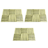 VidaXL 18 ST terrace tiles 50x50 cm wood green