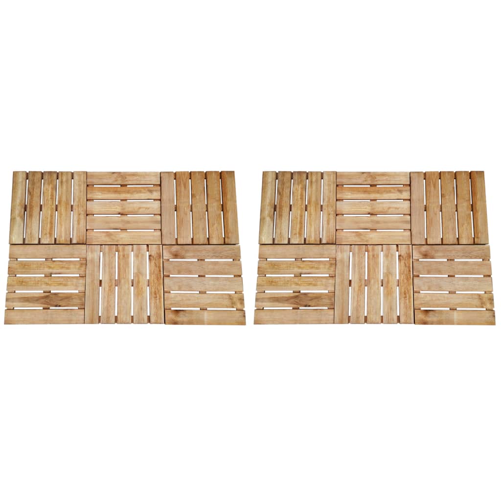 Vidaxl 12 stzir Terrasschicke 50x50 cm Holzbrong