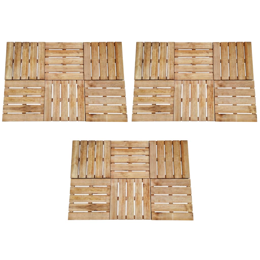 VIDAXL 18 ST Terrassenfliesen 50x50 cm Holzbraun