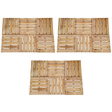 Vidaxl 18 stz Terrass Fliesen 50x50 cm Holzbrong