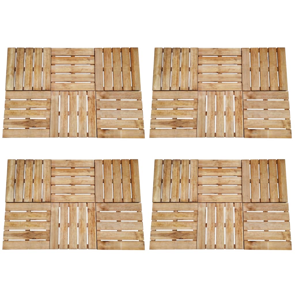 Vidaxl 24 ST Terrace Tiles 50x50 cm de madera marrón