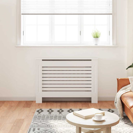 Construction de radiatorom vidaxl 112x19x81,5 cm mdf blanc