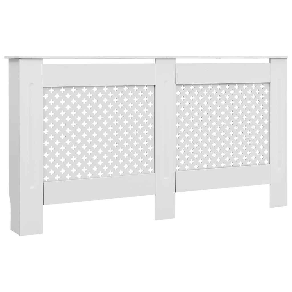 Construction de radiotorom vidaxl 152x19x81,5 cm mdf blanc