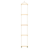 Vidaxl touwladder 30x168 cm massief hout en pe