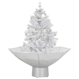Vidaxx Sapin de Noël enneigé avec pied de parasol 75 cm blanc