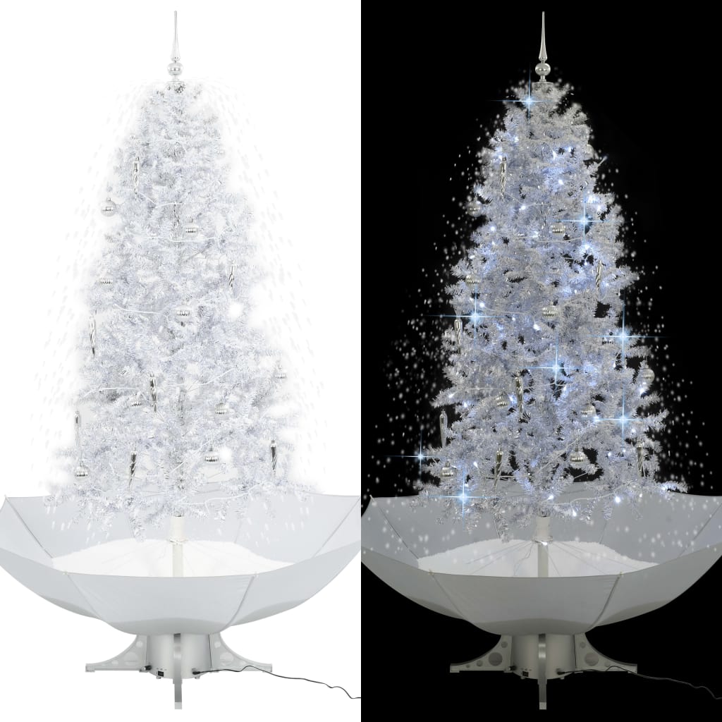 Vidaxl Christmas tree Snowing with umbrellasis 190 cm White