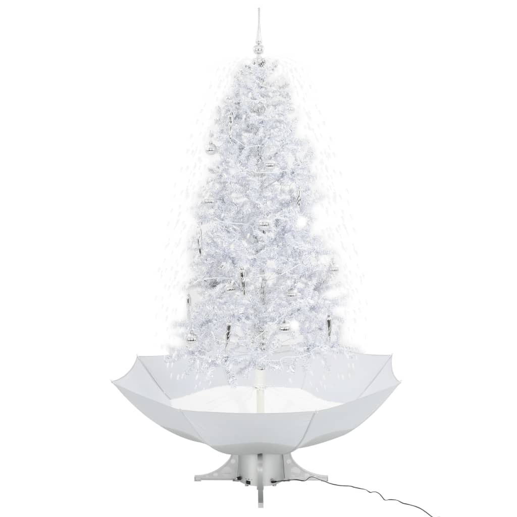 Vidaxl Christmas Tree Snowing med paraplyer 190 cm hvid