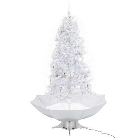 Vidaxl Christmas Snowing avec parapluie 190 cm blanc