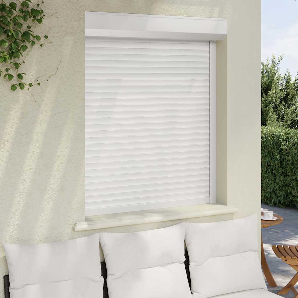 Shutter rullo Vidaxl 100x120 cm in alluminio bianco