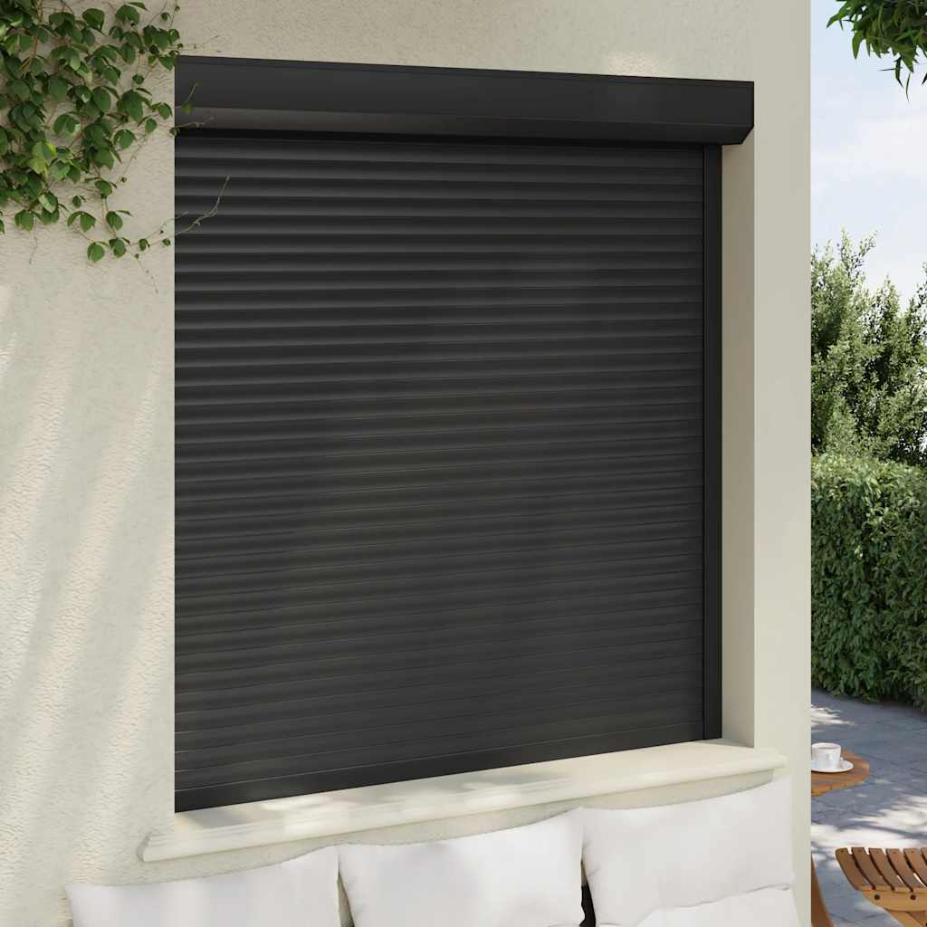 Vidaxl Roller Shutter 140x150 cm Aluminium -Anthrazitfarbe