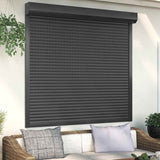 Vidaxl Roller Shutter 160x150 cm Aluminium -Anthrazit -ausgelöst