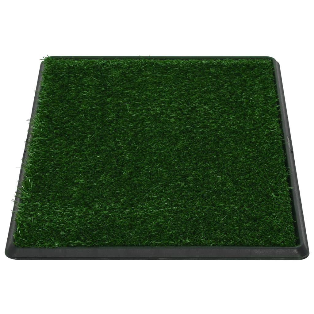 Vidaxl Pet Wilet con bidone e erba artificiale 76x51x3 cm verde