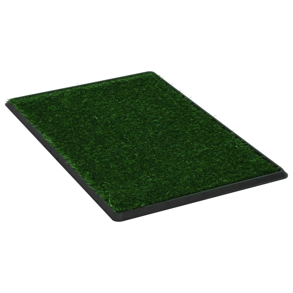 Vidaxl Pet Whyetets 2 STS con contenedor y hierba artificial 76x51x3 cm verde