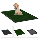 Vidaxl Toilettes pour animaux de compagnie 2 m avec récipient et herbe artificielle 76x51x3 cm vert