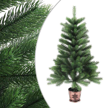 Vidaxl Kunstkerstboom avec des aiguilles réalistes à 90 cm verts