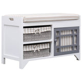 Vidaxl halbank 70x33,5x45 cm paulowniahout wit