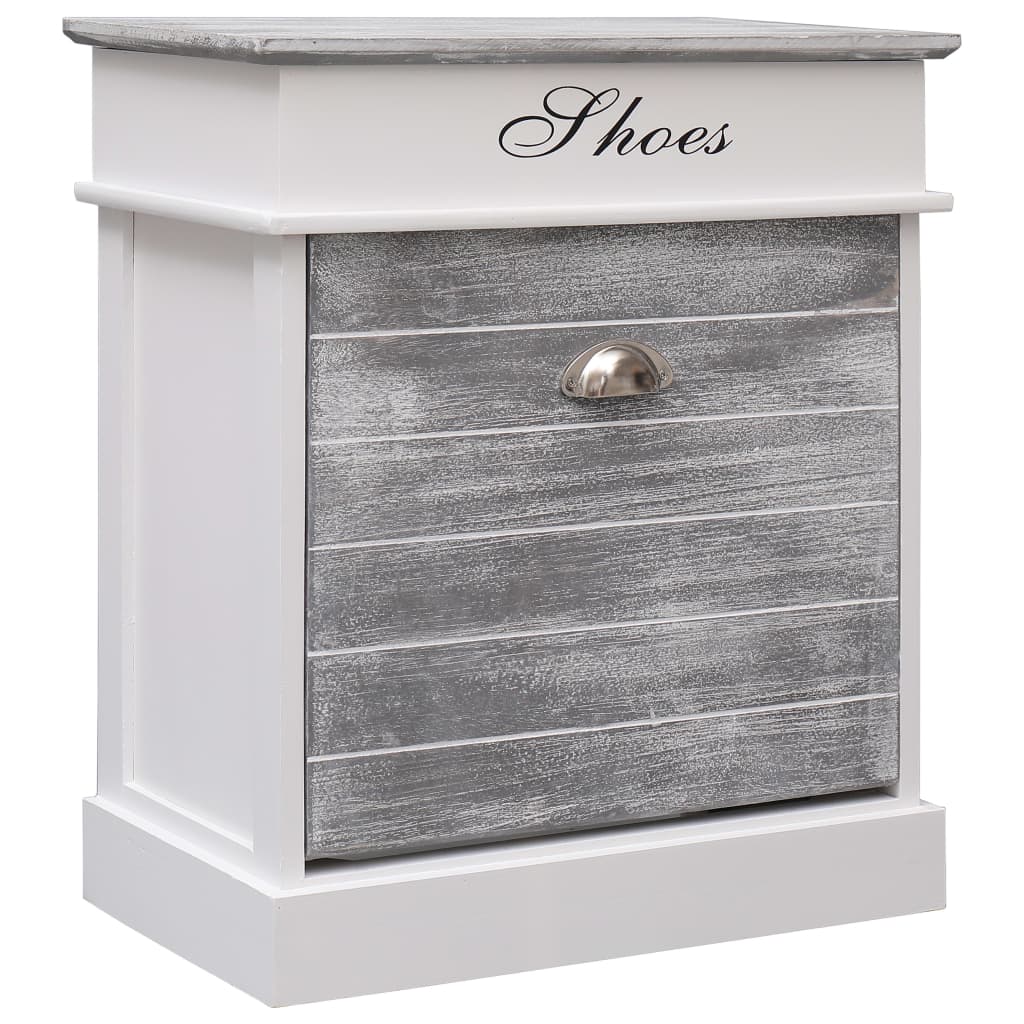 Vidaxl Shoe Cabinet 50x28x58 cm Paulowniahout Gray