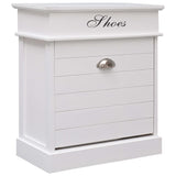 Vidaxl Shoe Cabinet 50x28x58 cm Paulowniahout White