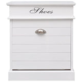 Vidaxl Cabinet da scarpe 50x28x58 cm Paulownahout bianco