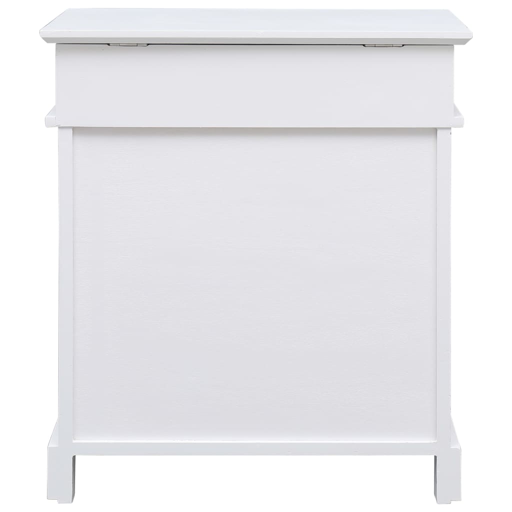 Gabinete de zapatos Vidaxl 50x28x58 cm Paulowniahout White