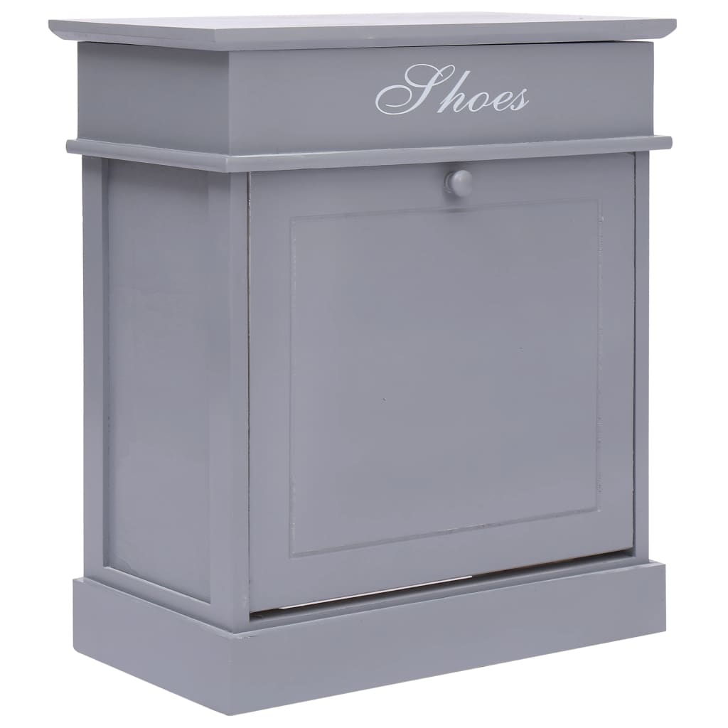 Vidaxl Cabinet da scarpe 50x28x58 cm Paulownahout Grey