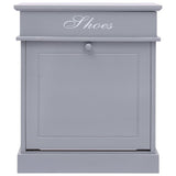 Gabinete de zapatos Vidaxl 50x28x58 cm Paulowniahout Gray