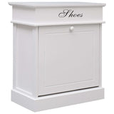 Vidaxl Cabinet da scarpe 50x28x58 cm Paulownahout bianco