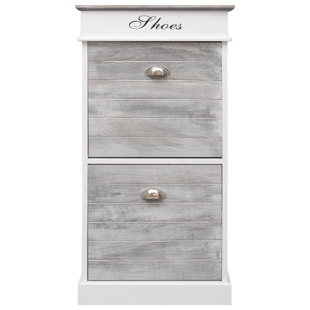 Armoire à chaussures Vidaxl 50x28x98 cm Paulowniahout Gray