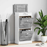 Armoire à chaussures Vidaxl 50x28x98 cm Paulowniahout Gray