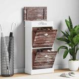 Armoire à chaussures Vidaxl 50x28x98 cm Paulowniahout Brown