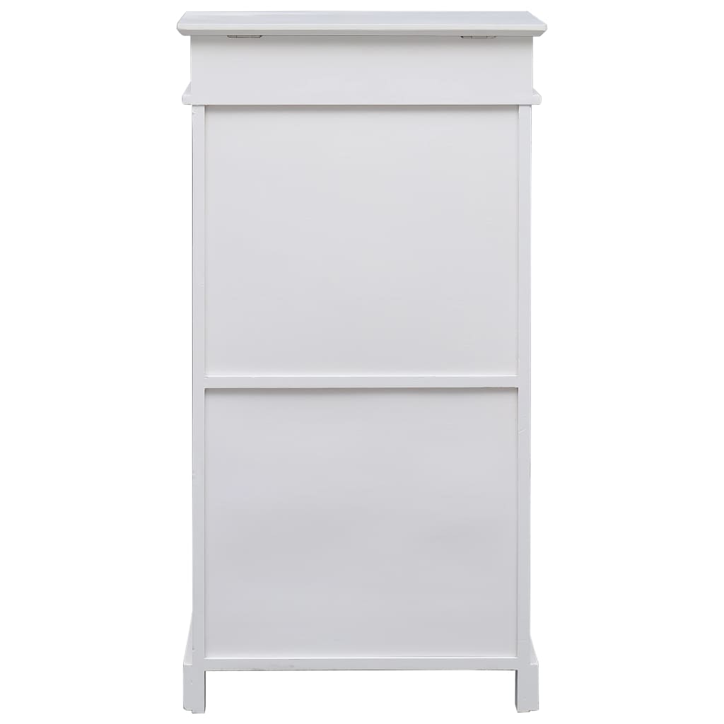 Vidaxl Cabinet da scarpe 50x28x98 cm Paulownahout bianco