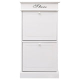 Gabinete de zapatos Vidaxl 50x28x98 cm Paulowniahout White