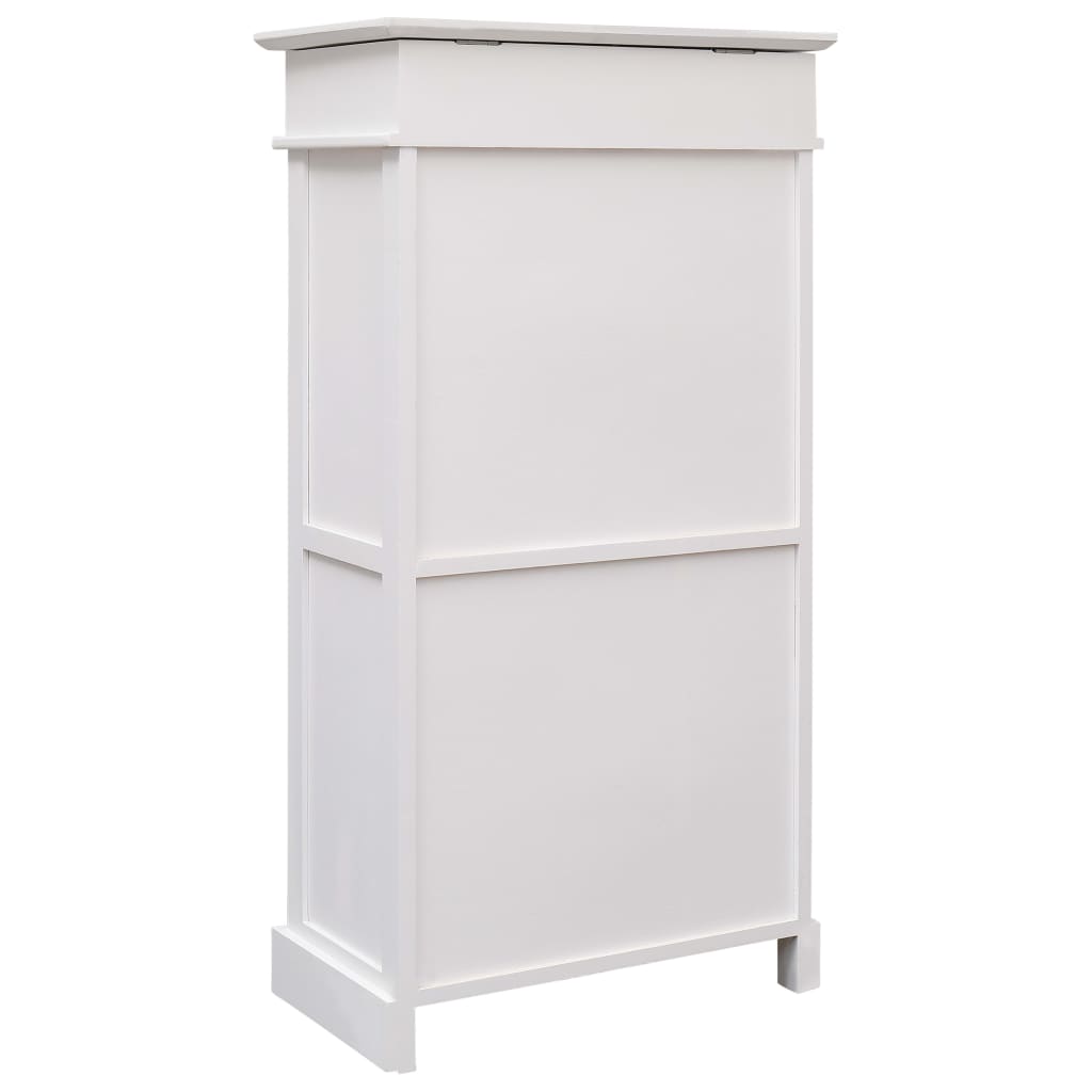 Vidaxl Shoe Cabinet 50x28x98 cm Paulowniahout White