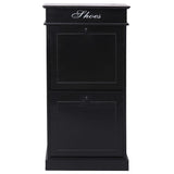 Vidaxl Cabinet da scarpe 50x28x98 cm PaulownaHout Black