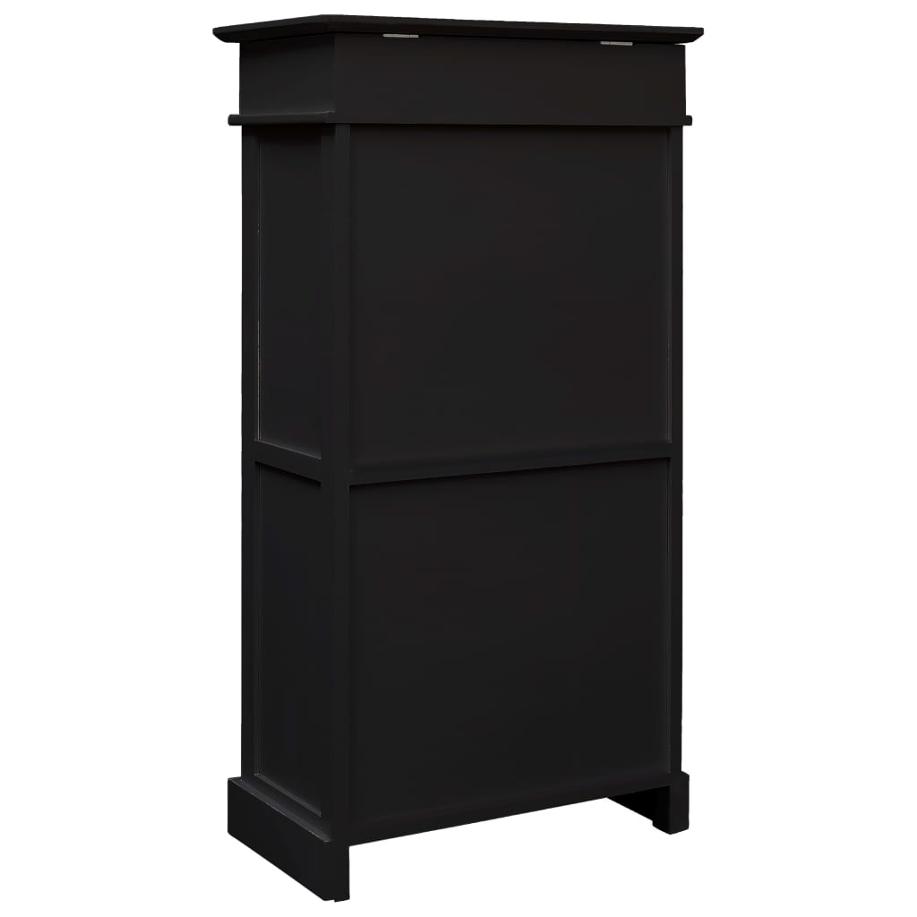 Vidaxl Cabinet da scarpe 50x28x98 cm PaulownaHout Black