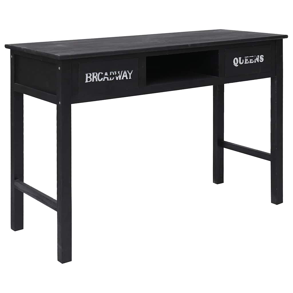 Vidaxl wandtafel 110x45x76 cm hout zwart