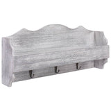 Vidaxl -Wandbedeckungsregal 50x10x23 cm Holz grau