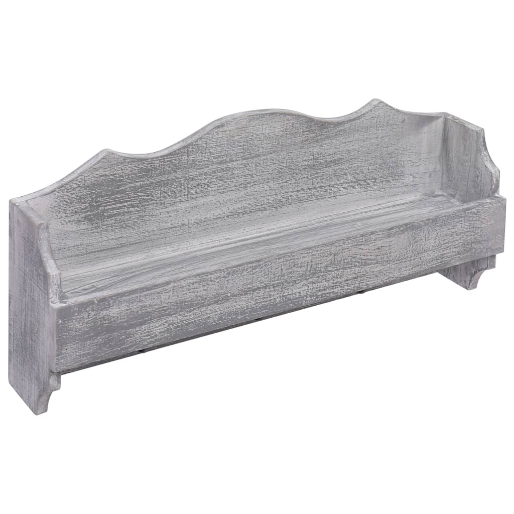 Vidaxl -Wandbedeckungsregal 50x10x23 cm Holz grau