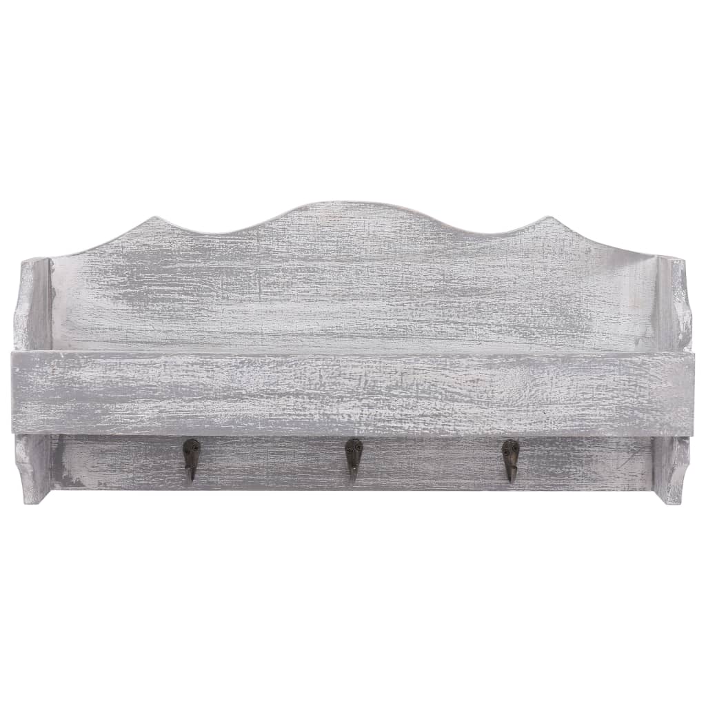 Vidaxl -Wandbedeckungsregal 50x10x23 cm Holz grau